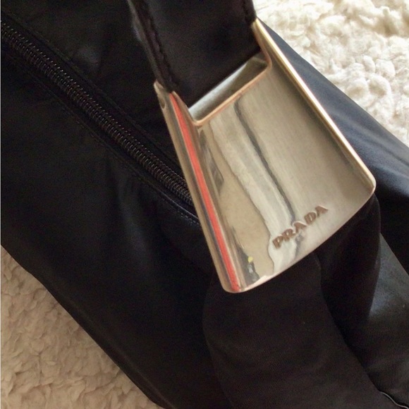 Authentic Prada Nylon and Patent Leather Zip Top Shoulder Milano Made in Italy - Picture 10 of 16
